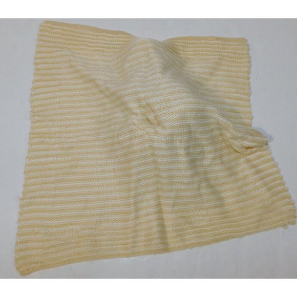 Carters Yellow White Knit Puppy Dog Security Blanket Baby Infant lovey nunu - Picture 5 of 5